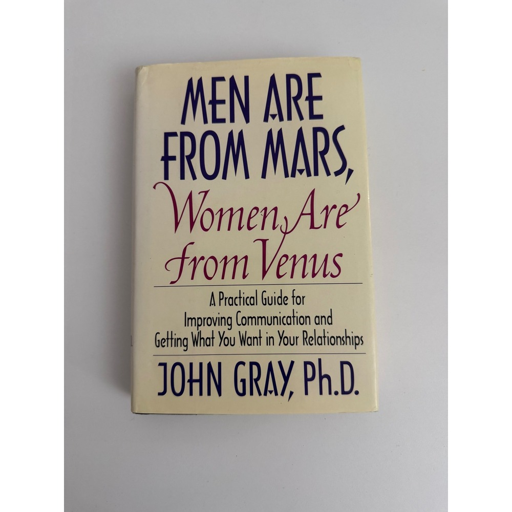 Men Are from Mars Women Are from Venus John Gray PhD Hardcover Relationship Book